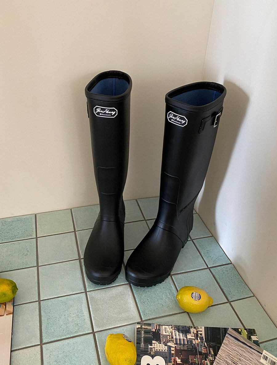 Latenin Buckle Rain Boots (3cm)