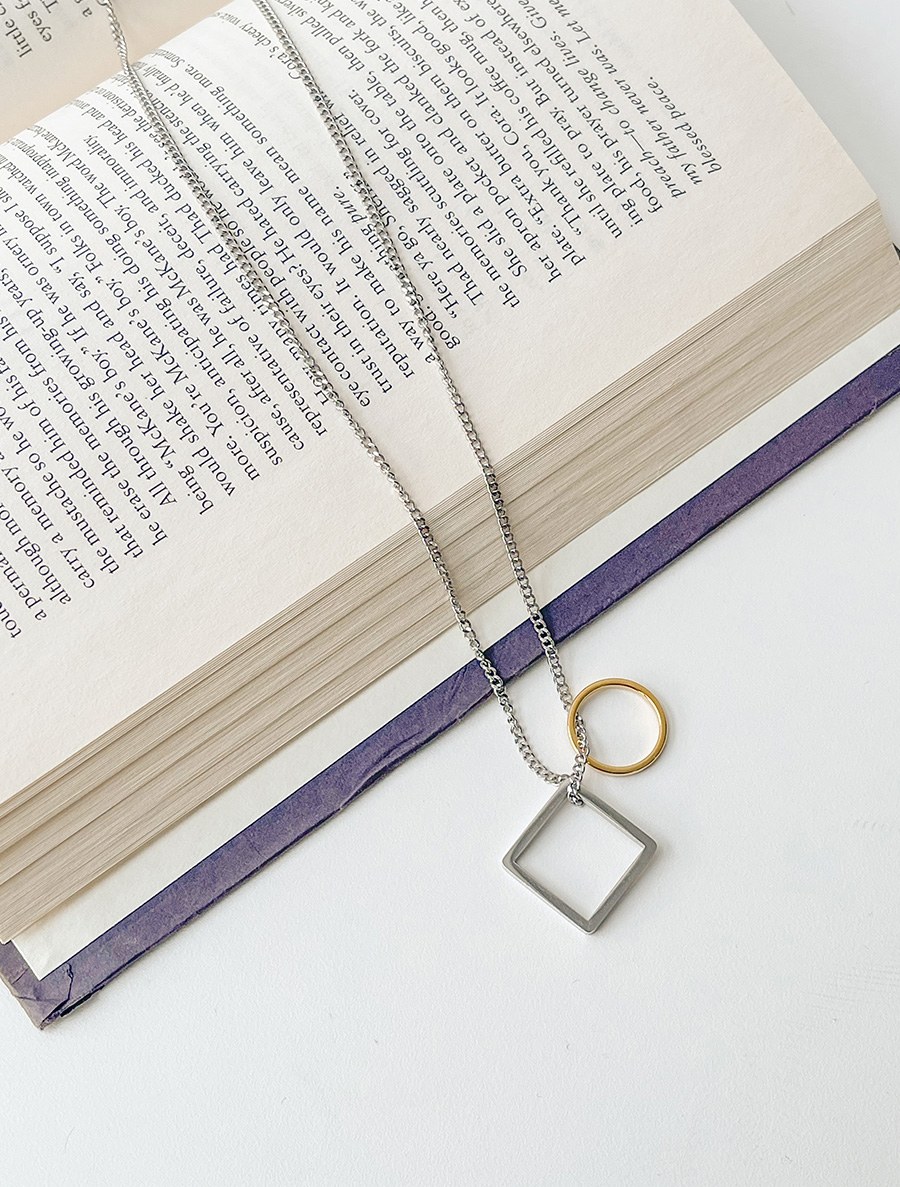 Opitz Circle Square Necklace
