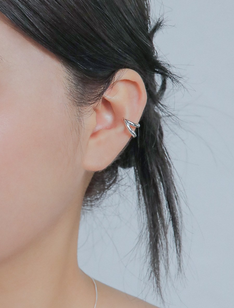 [925 silver] Ludion Silver double ear cuff