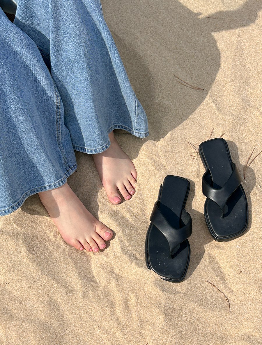 Nefbee Leather Flip-flops (1.8cm)