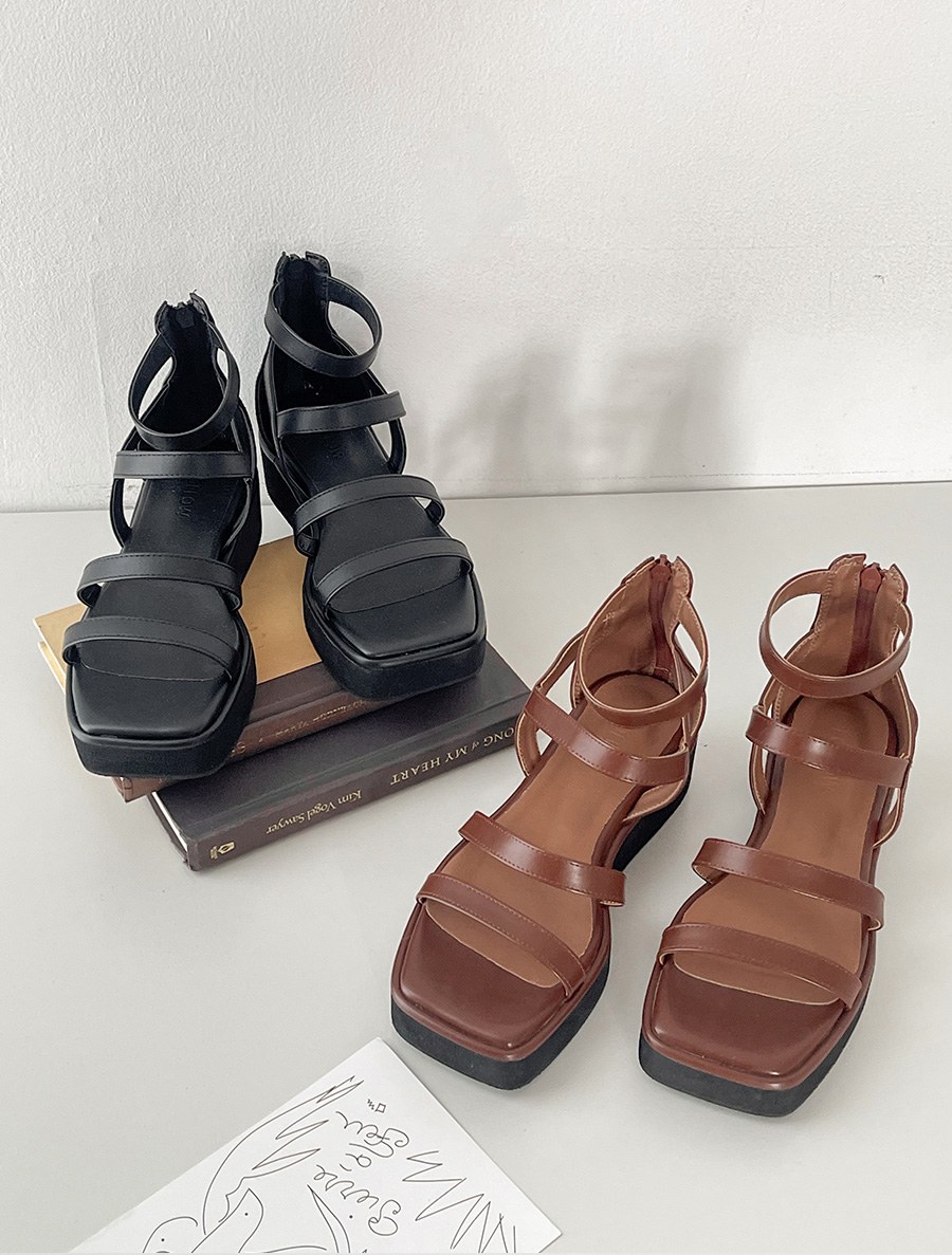 Muatin Leather Strap Sandals (4.5cm)