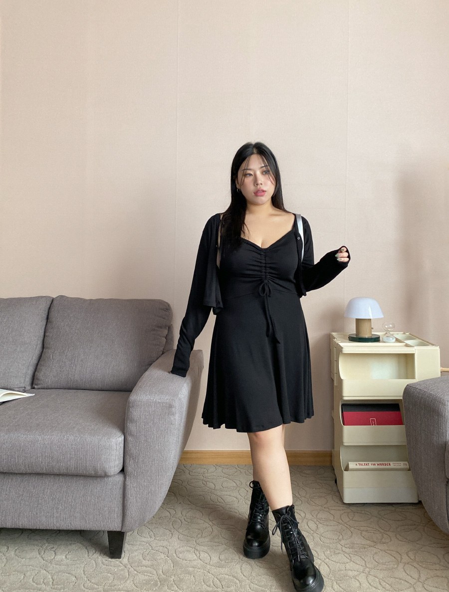 [EVELLET] Duilo Cardigan Dress SET