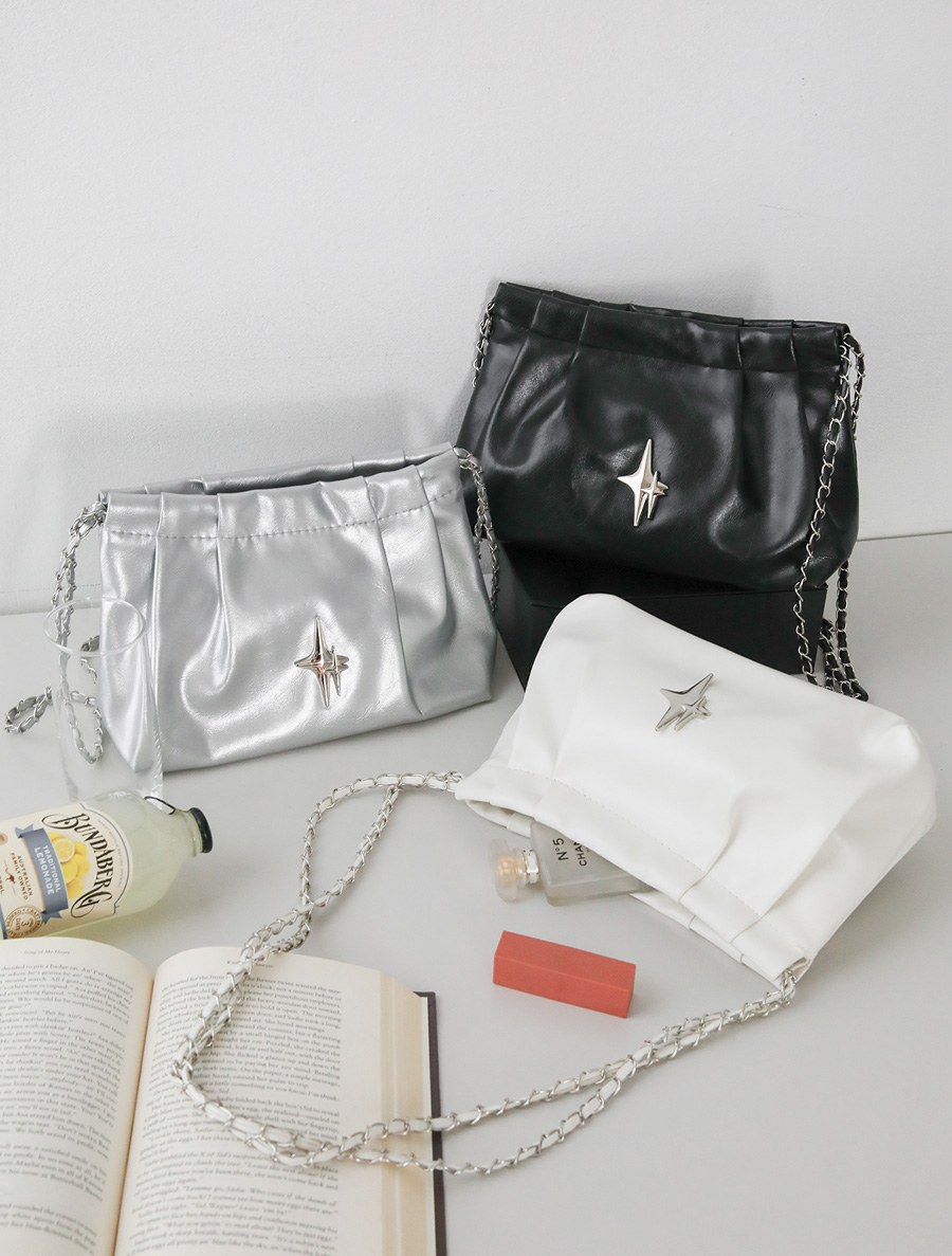 Intab chain leather shoulder bag