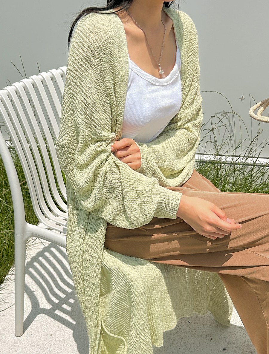 Candivo Robe Long Knit Cardigan