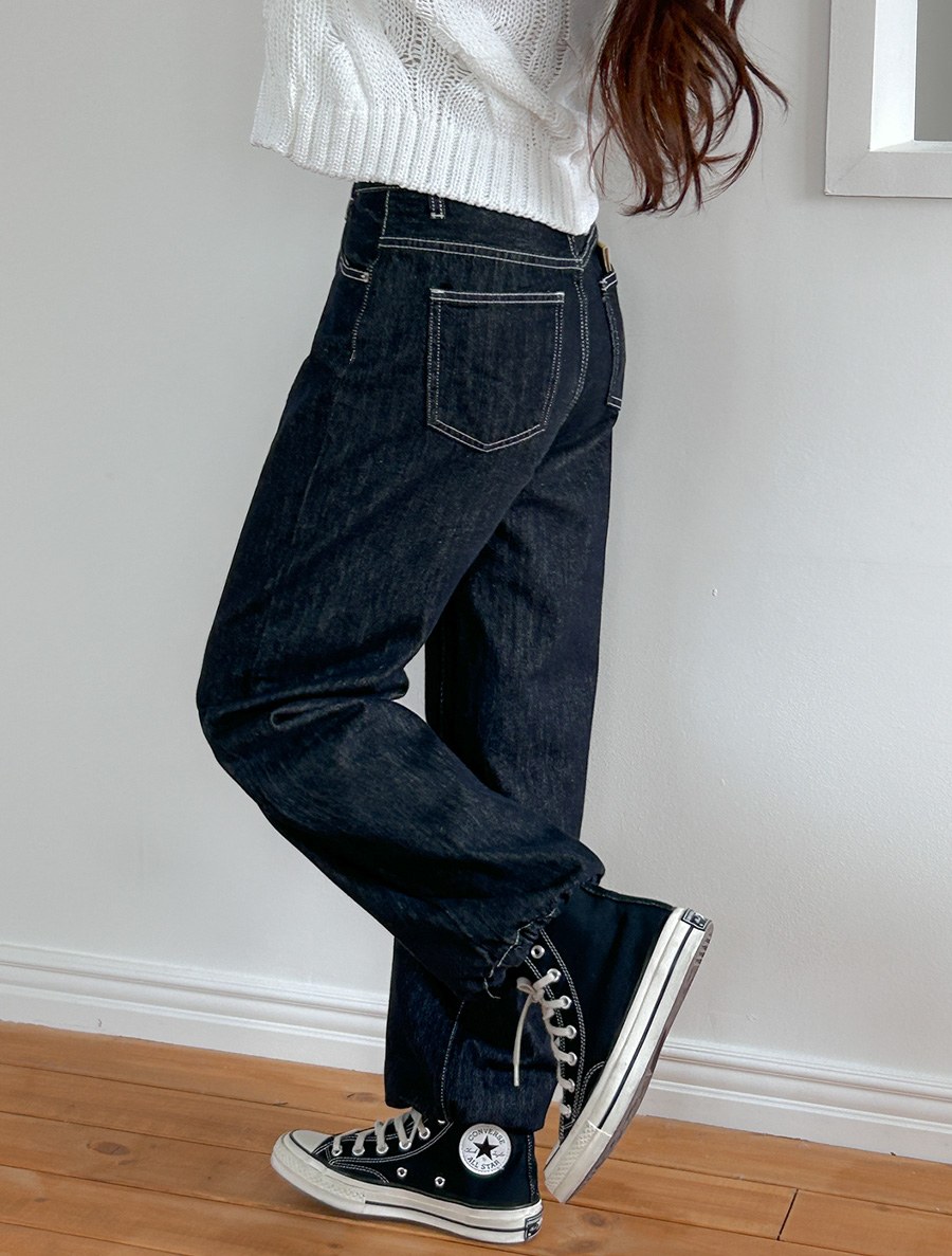 Antez string denim pants of different lengths