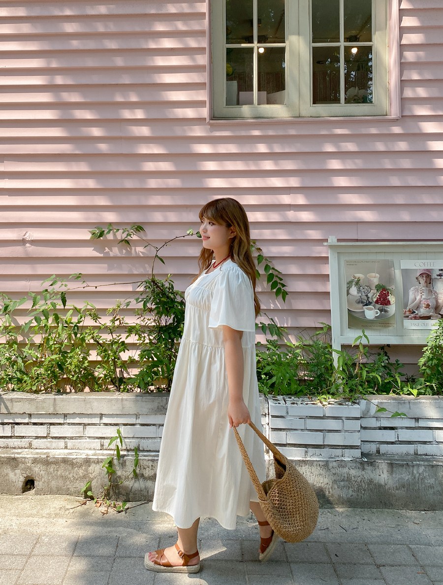 Yohei Shirring Puff Dress