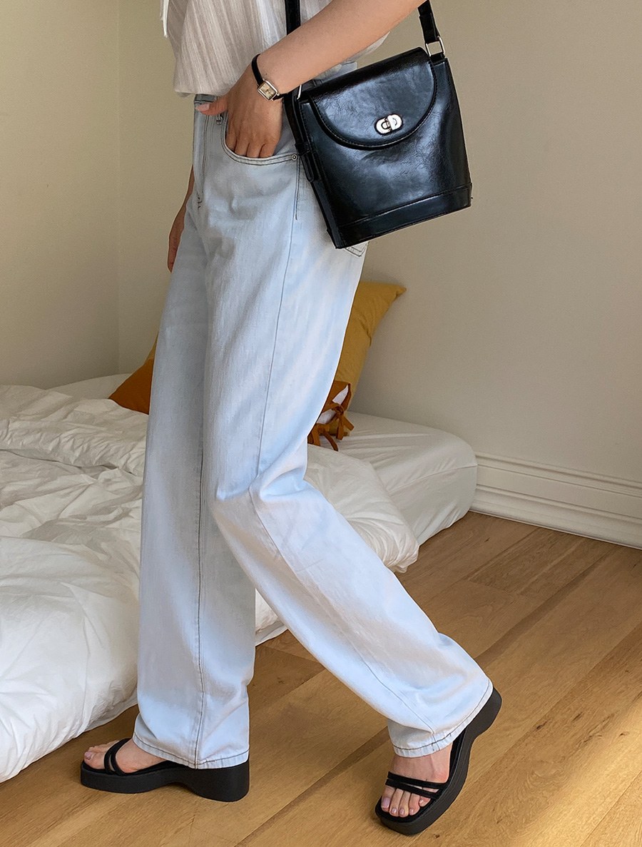 Hasunen Straight cool denim pants by length