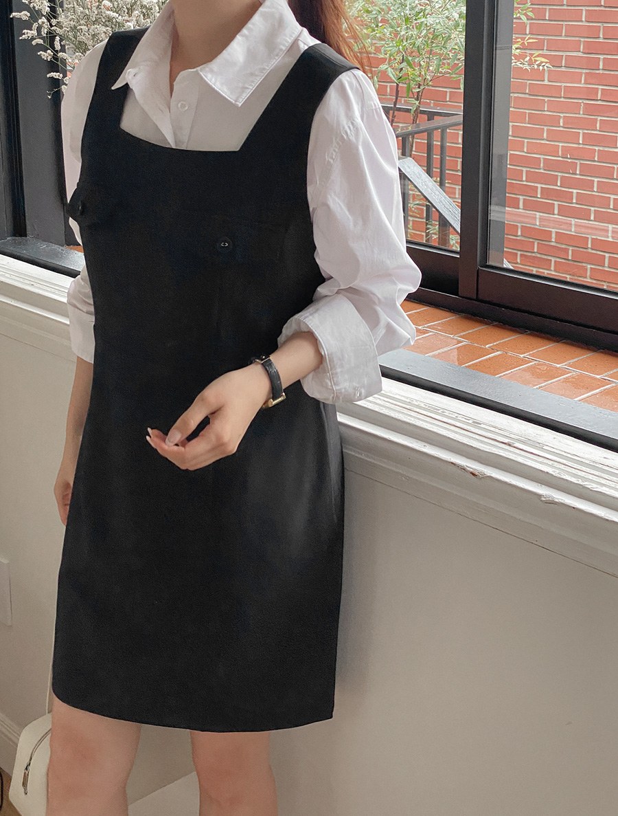 [EVELLET] Cloon Tee Suspender Dress