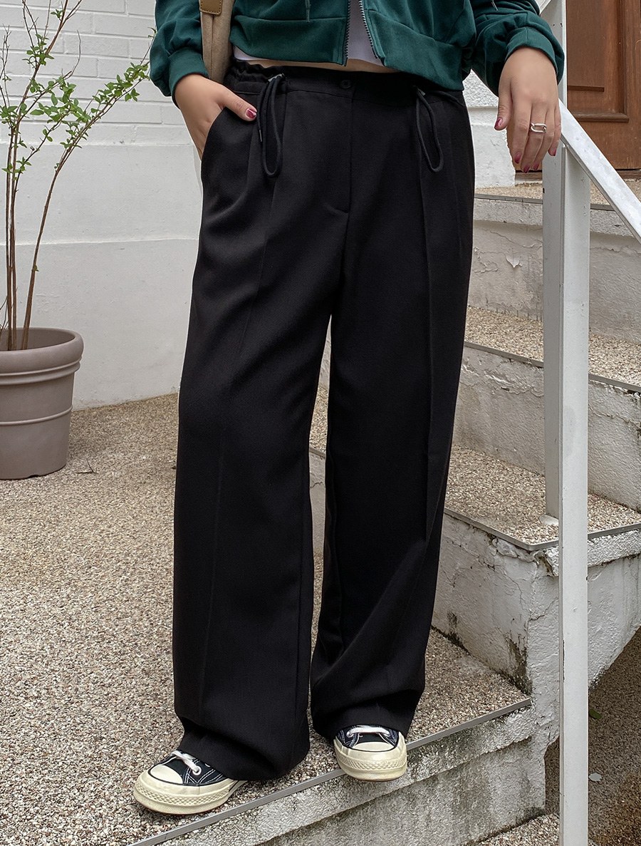 [EVELLET] Teen Viewen string wide Slacks