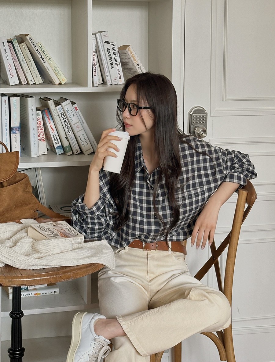 Veron Plaid Check Pocket Shirt