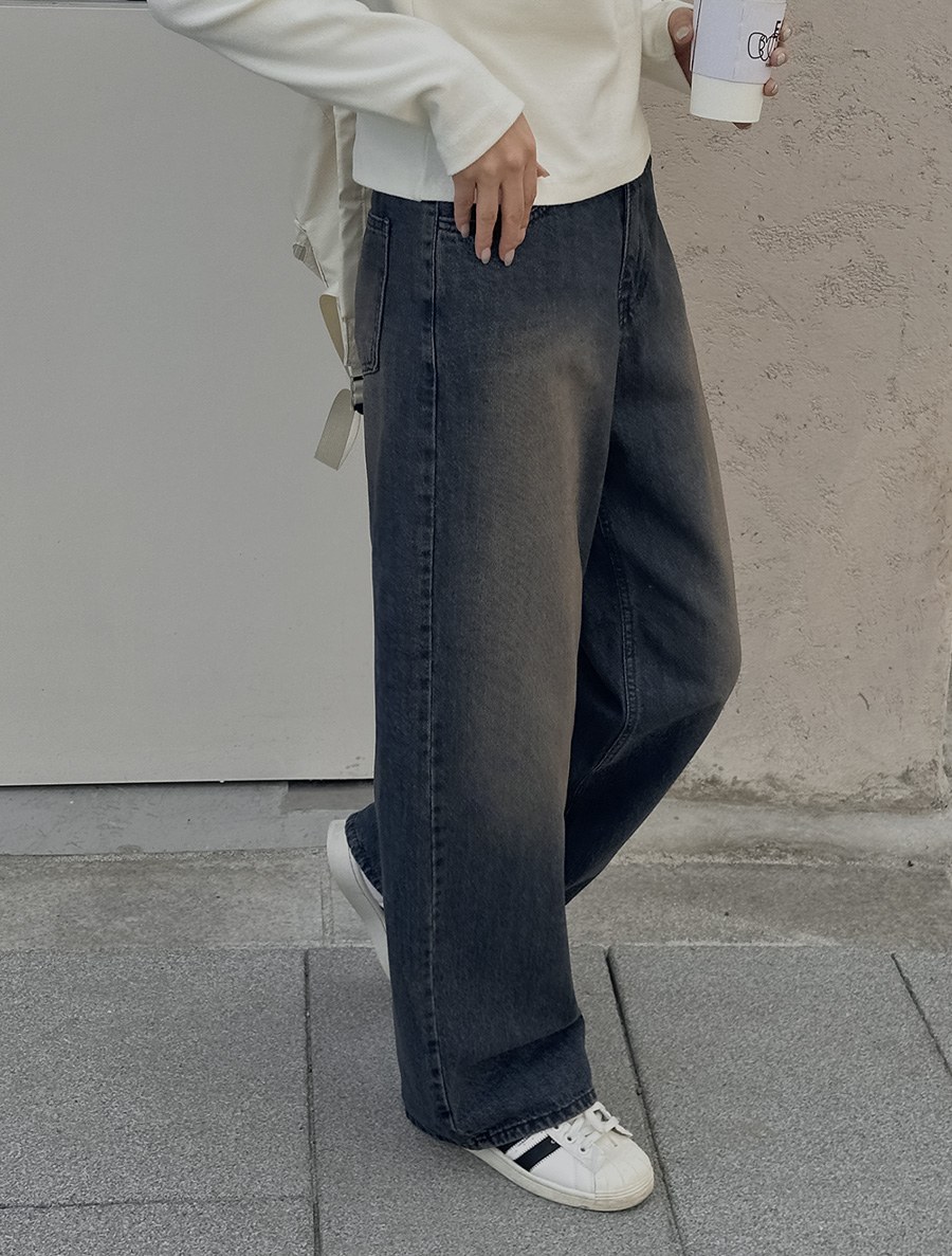 Remuden Semi Wide Long Denim Pants