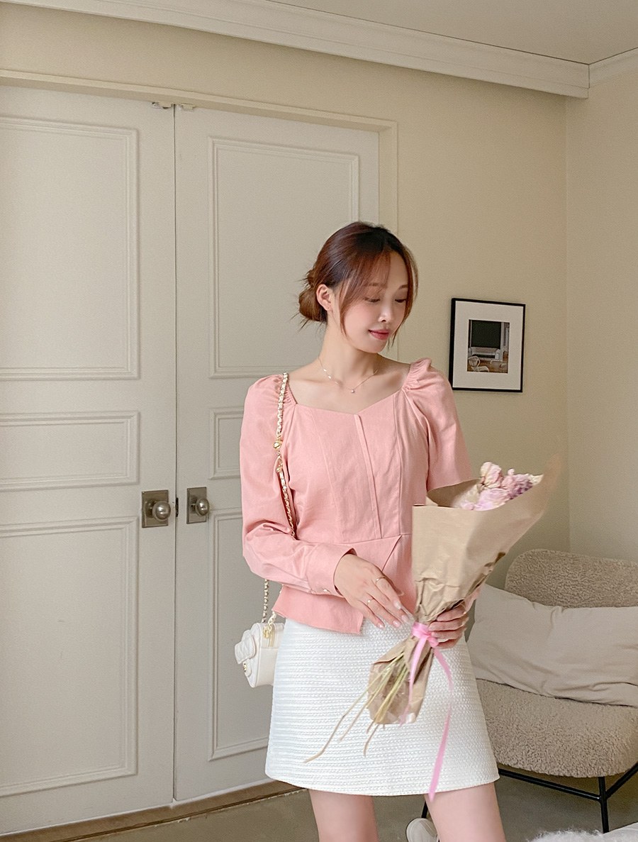 [EVELLET] Celloo Cotton Peplum Blouse