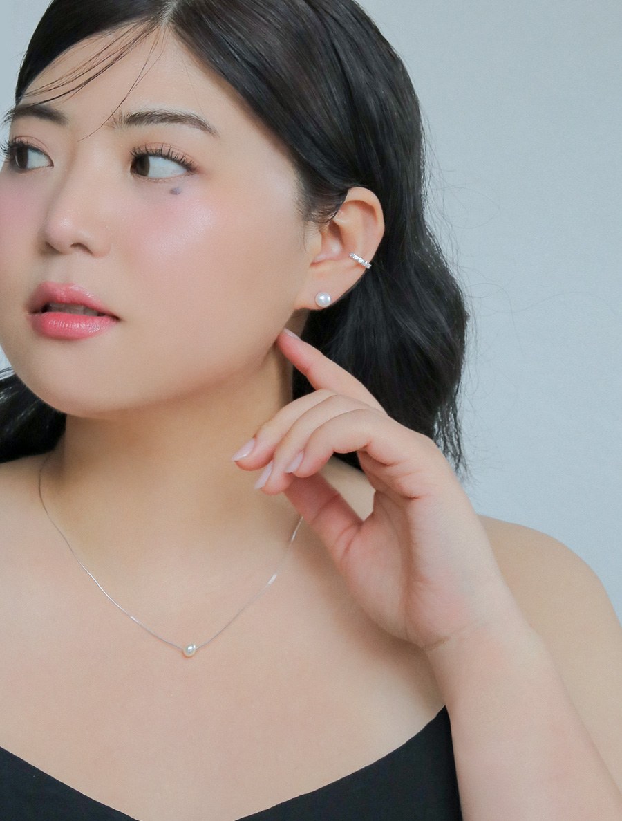 [925 silver]Modni Silver cubic ear cuff