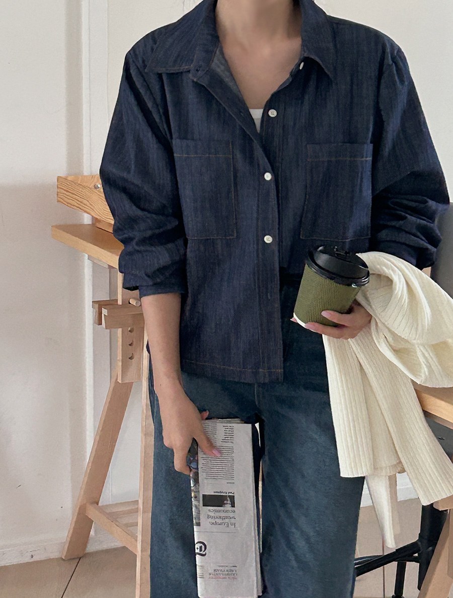 Henbua Pocket Denim Shirt