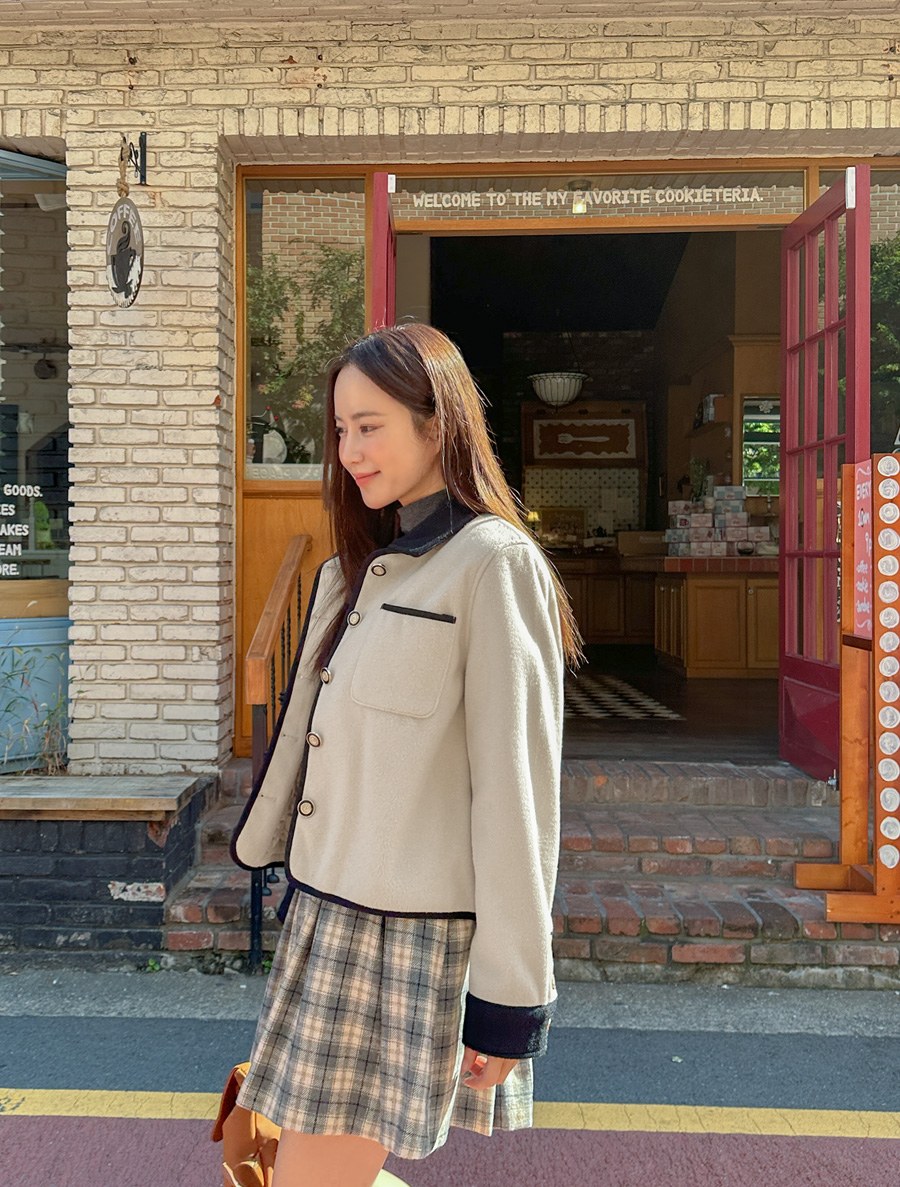 [EVELLET] Pedis Wool quilting Jacket