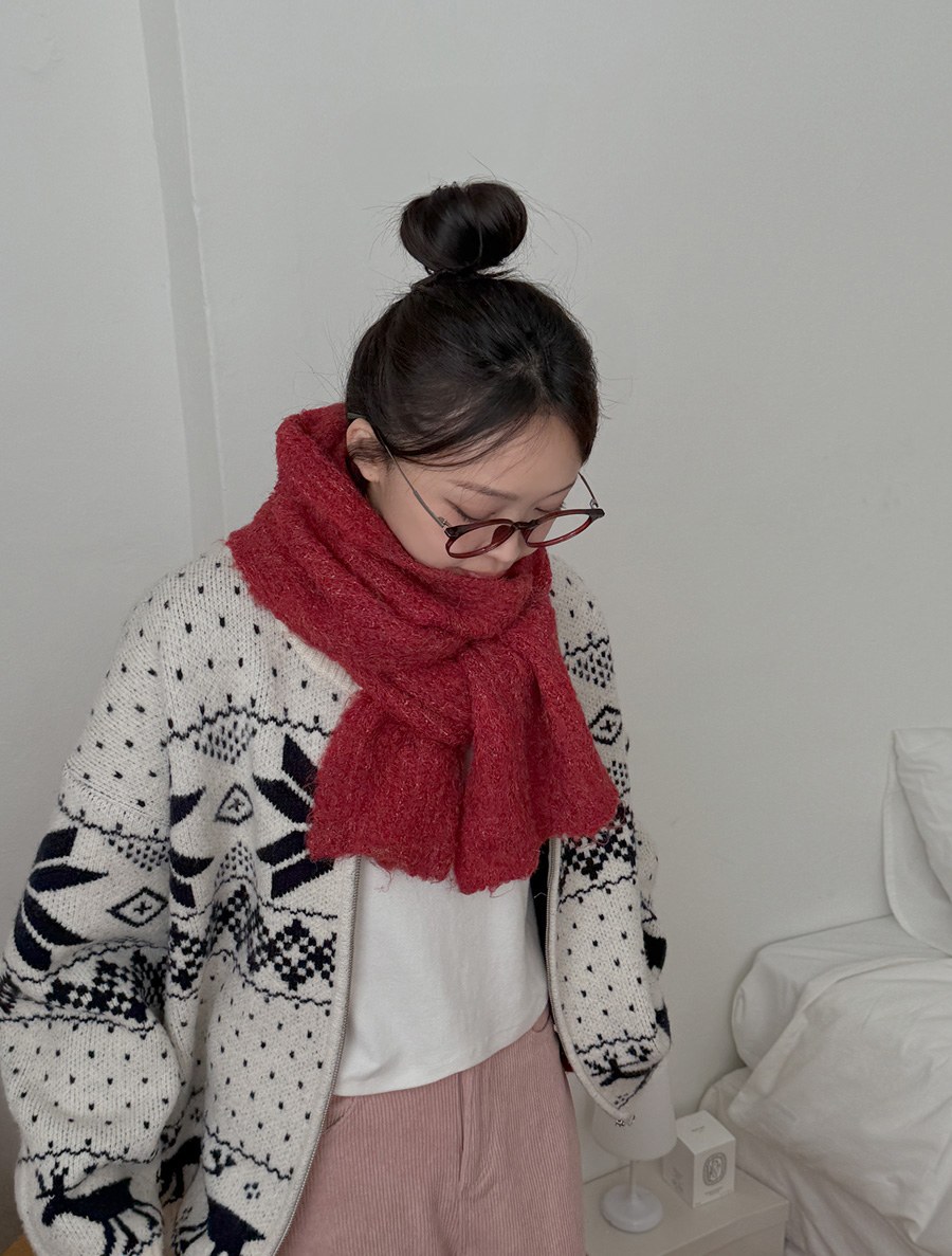 Senmuti Buckle Knit muffler