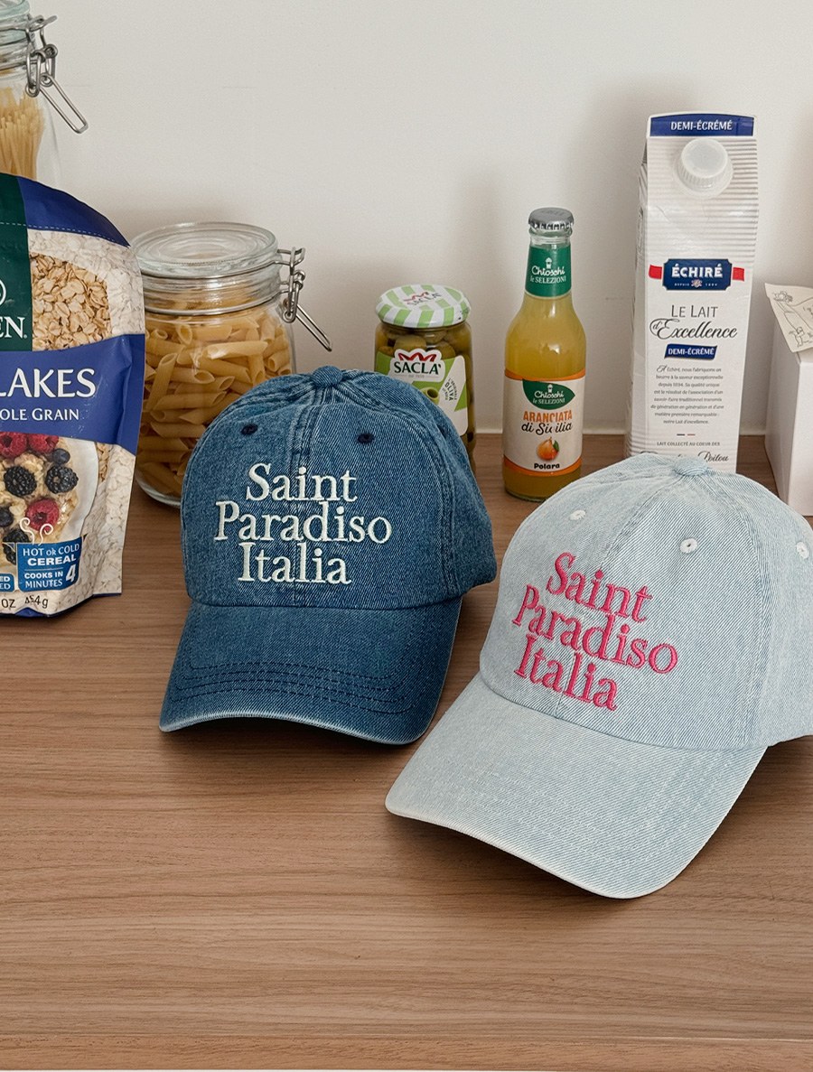 Belumi Embroidery Graphic Print Denim Ball Cap