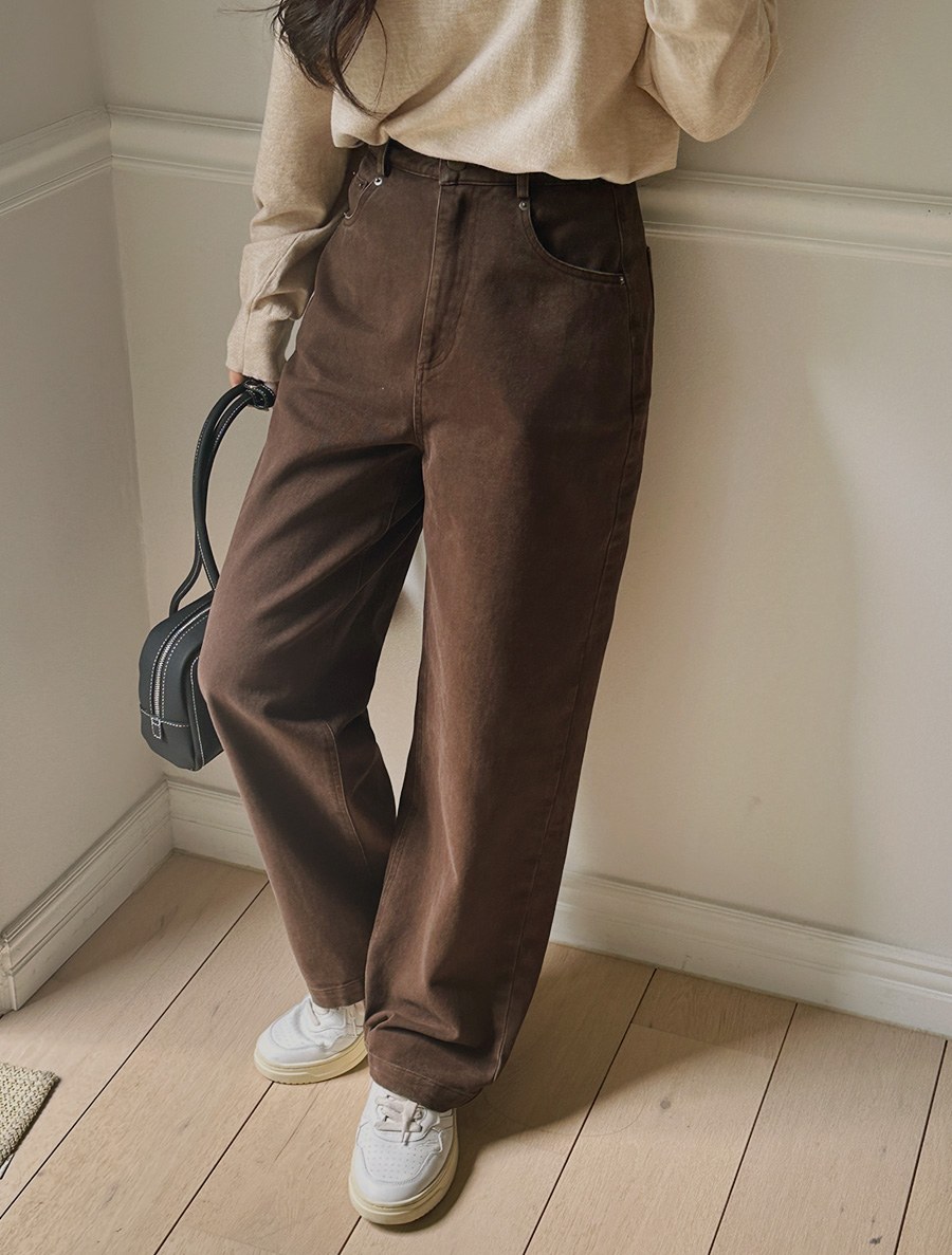 [Daily Pants] Yuisel Pigment Semi Wide Pants