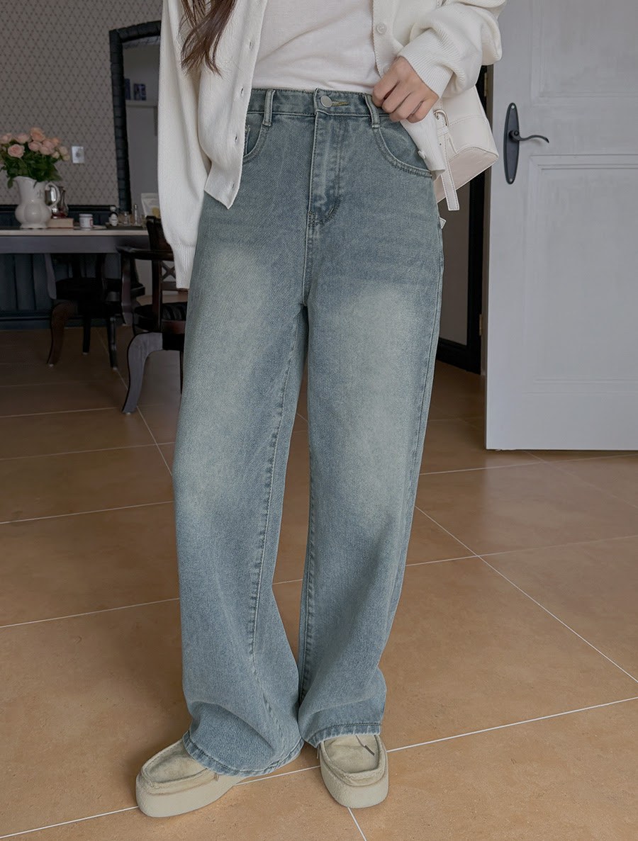 [Daily Pants] Mienp Wide Denim Pants by Length