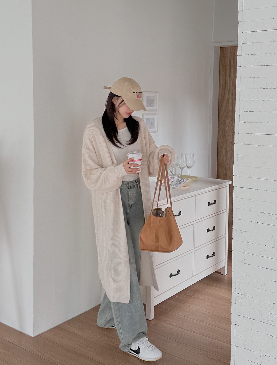 Amuen Haji Robe Long Knit Cardigan