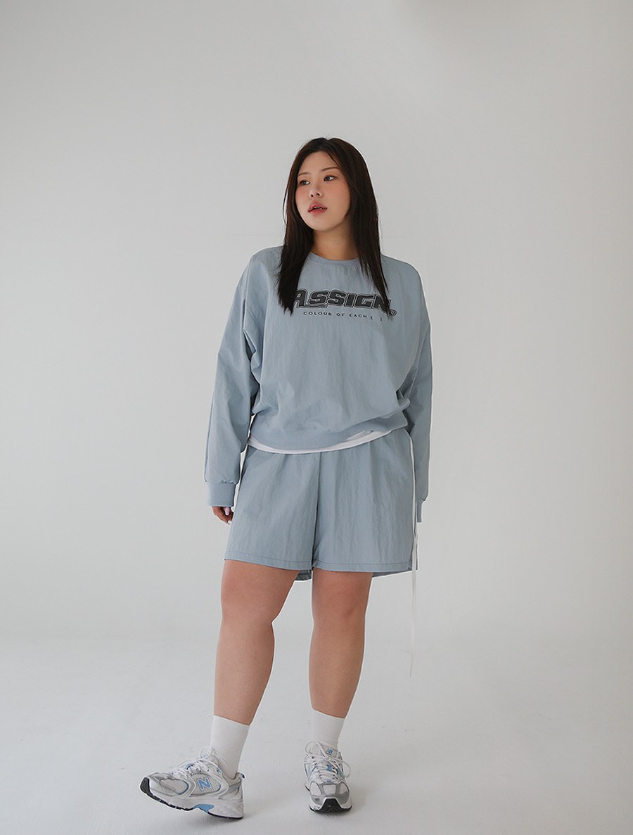 [EVELLET] Luvity bowknot Sweatshirt shorts SET