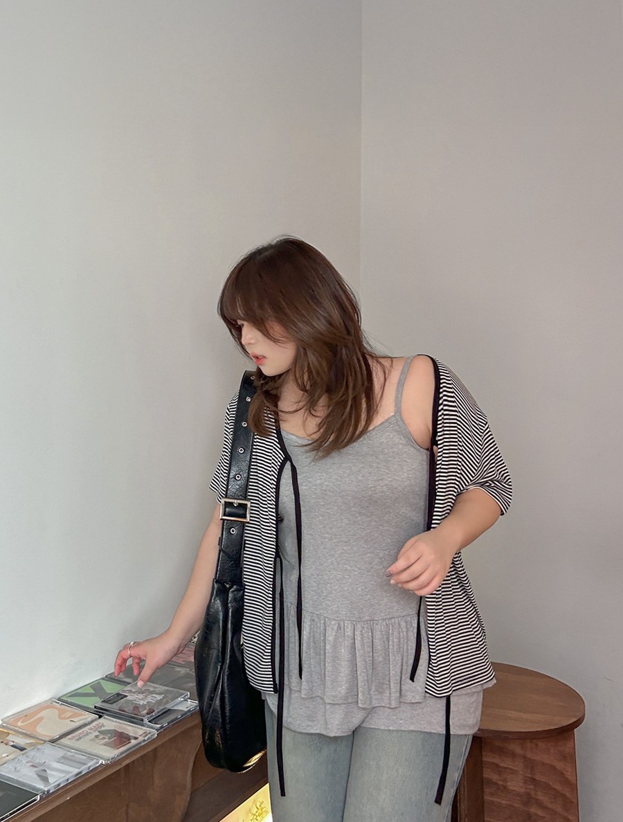 Dimuen layered Tiered Sleeveless