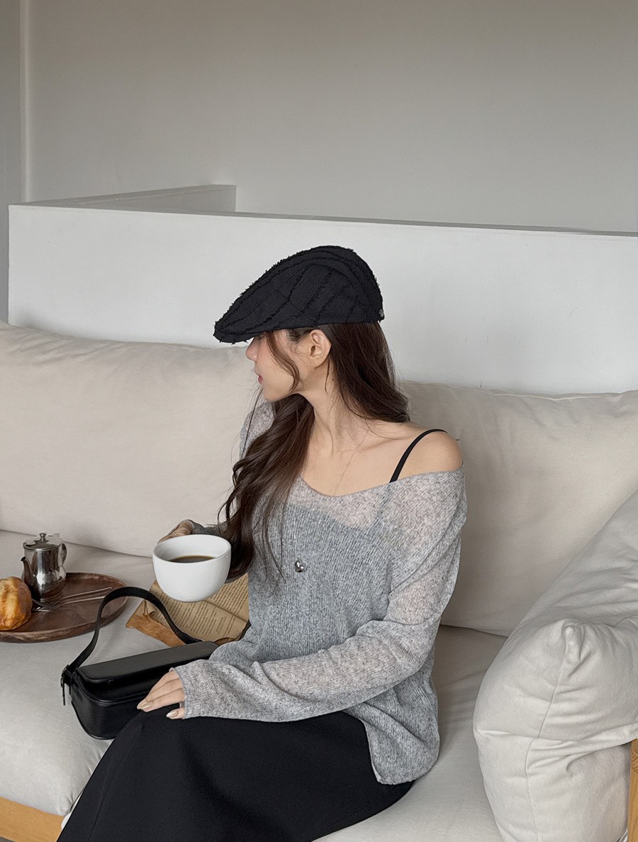 Vinia Linen V-neck Knit Sleeveless SET