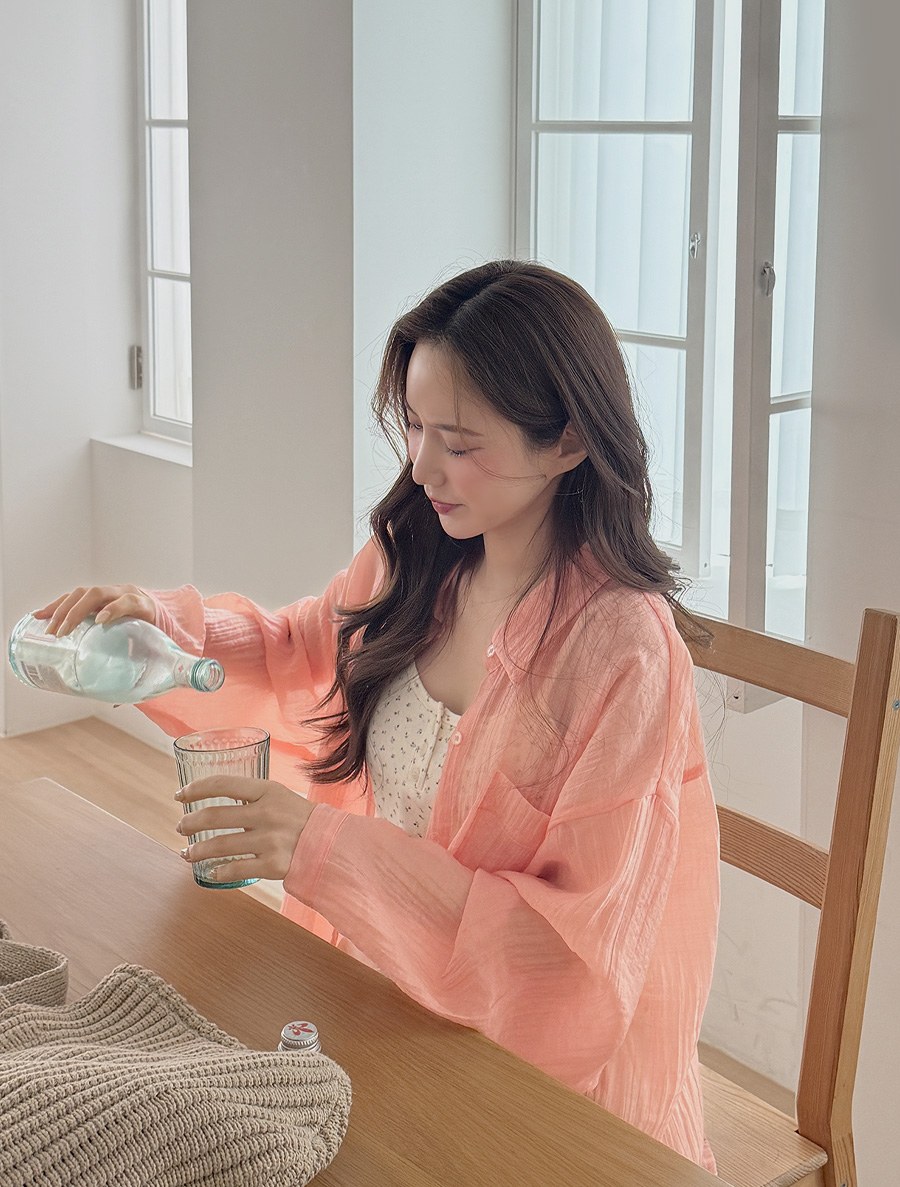 Muriven Tencel See-through look Shirt