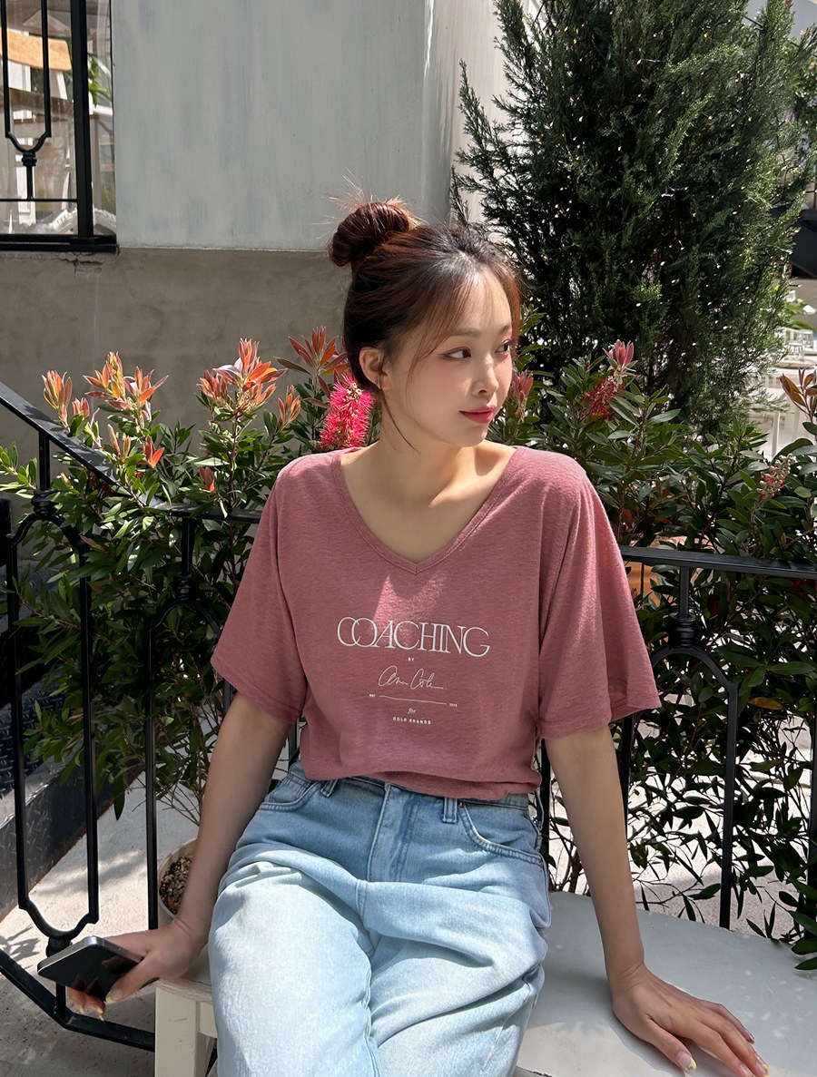 [EVELLET]Tienin Linen Graphic Print T-shirt