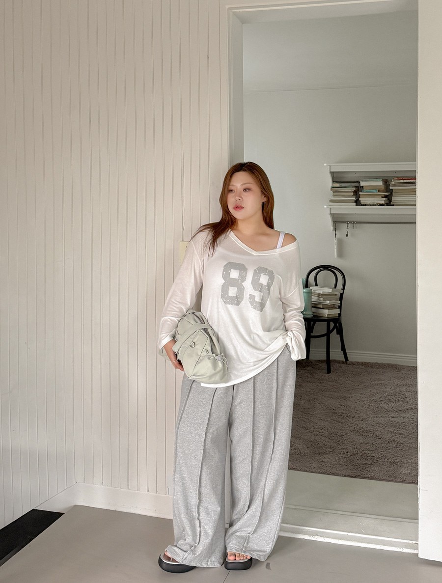 [EVELLET] Neplin V-neck Cover-up T-shirt