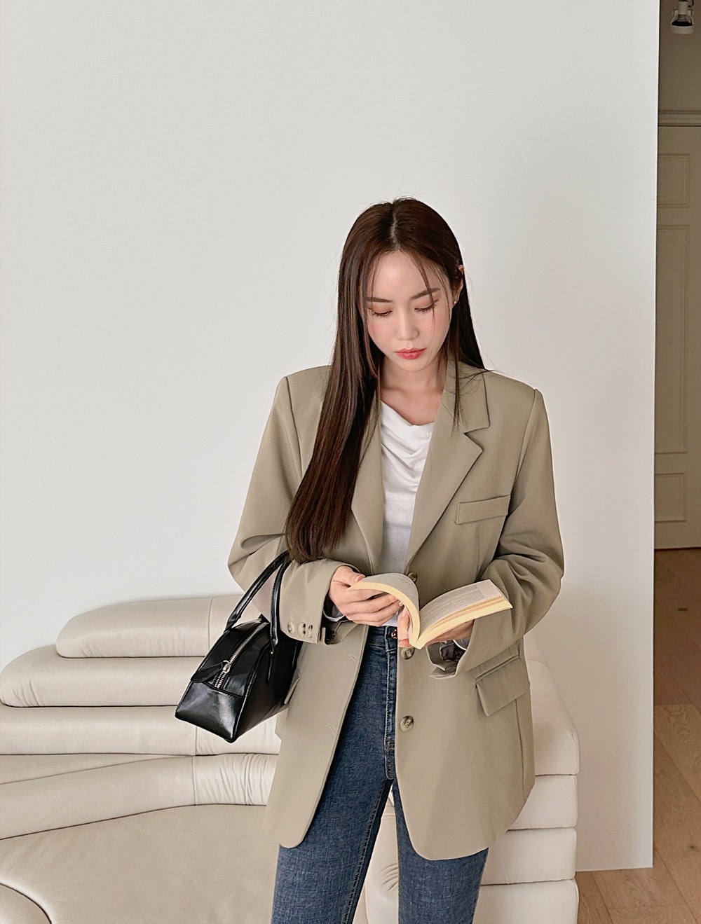 [EVELLET] High-end pin-tuck single jacket