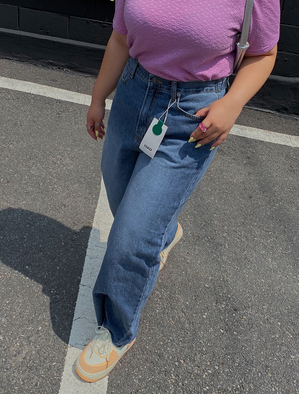 [Daily Pants] Medellin Half Band Wide Denim Pants