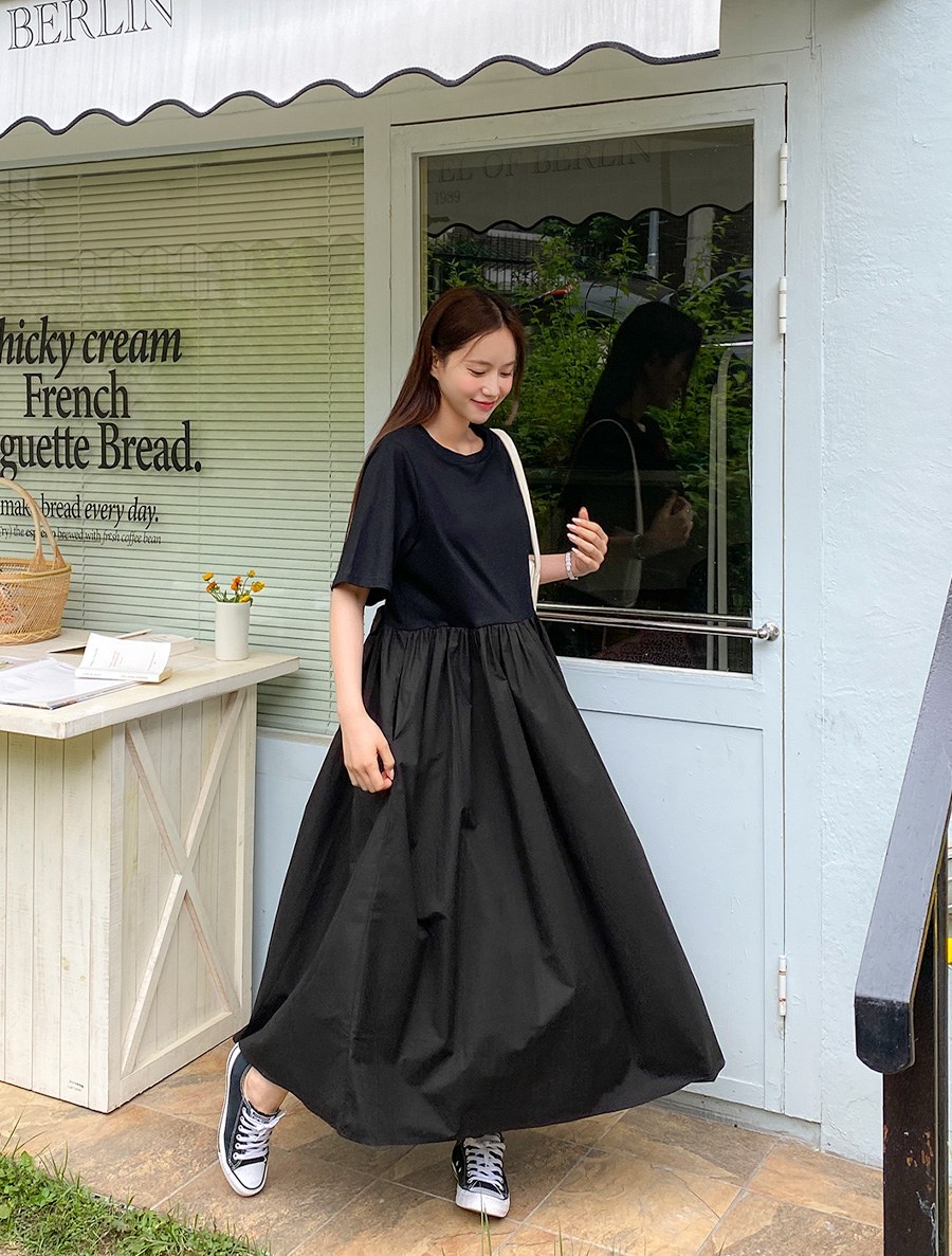 [EVELLET] Hiruin Cotton Long Dress