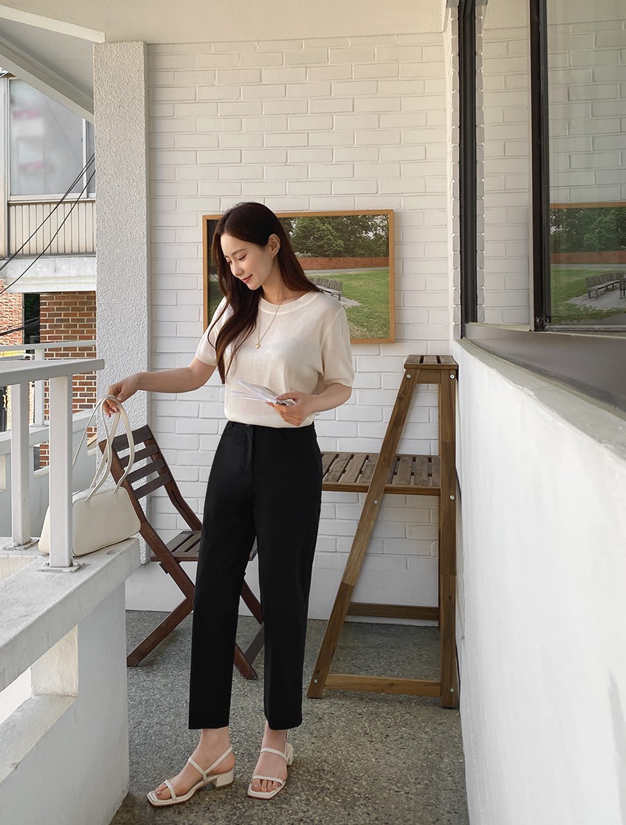 [EVELLET] Kagra Cool Straight Slacks by Length