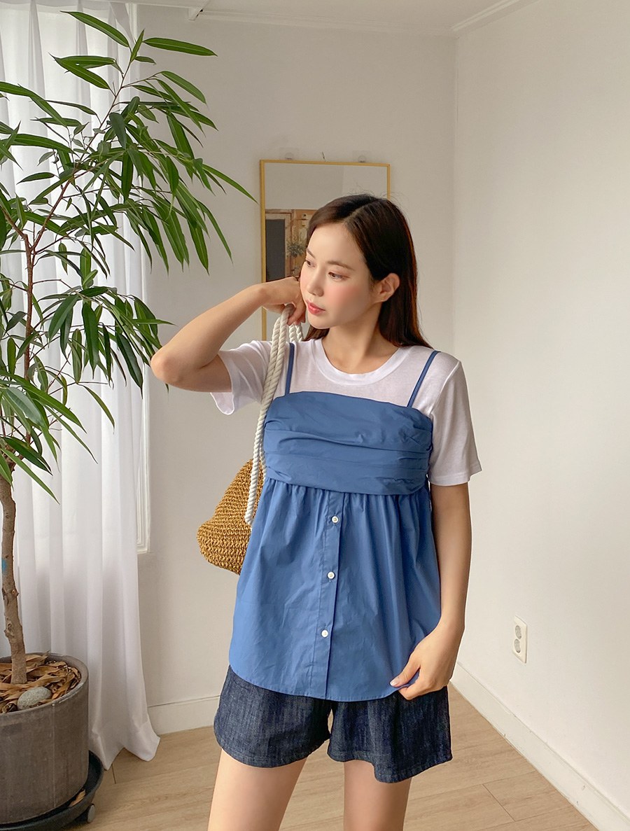 [EVELLET] Muendi Wrinkles Smoke Bustier