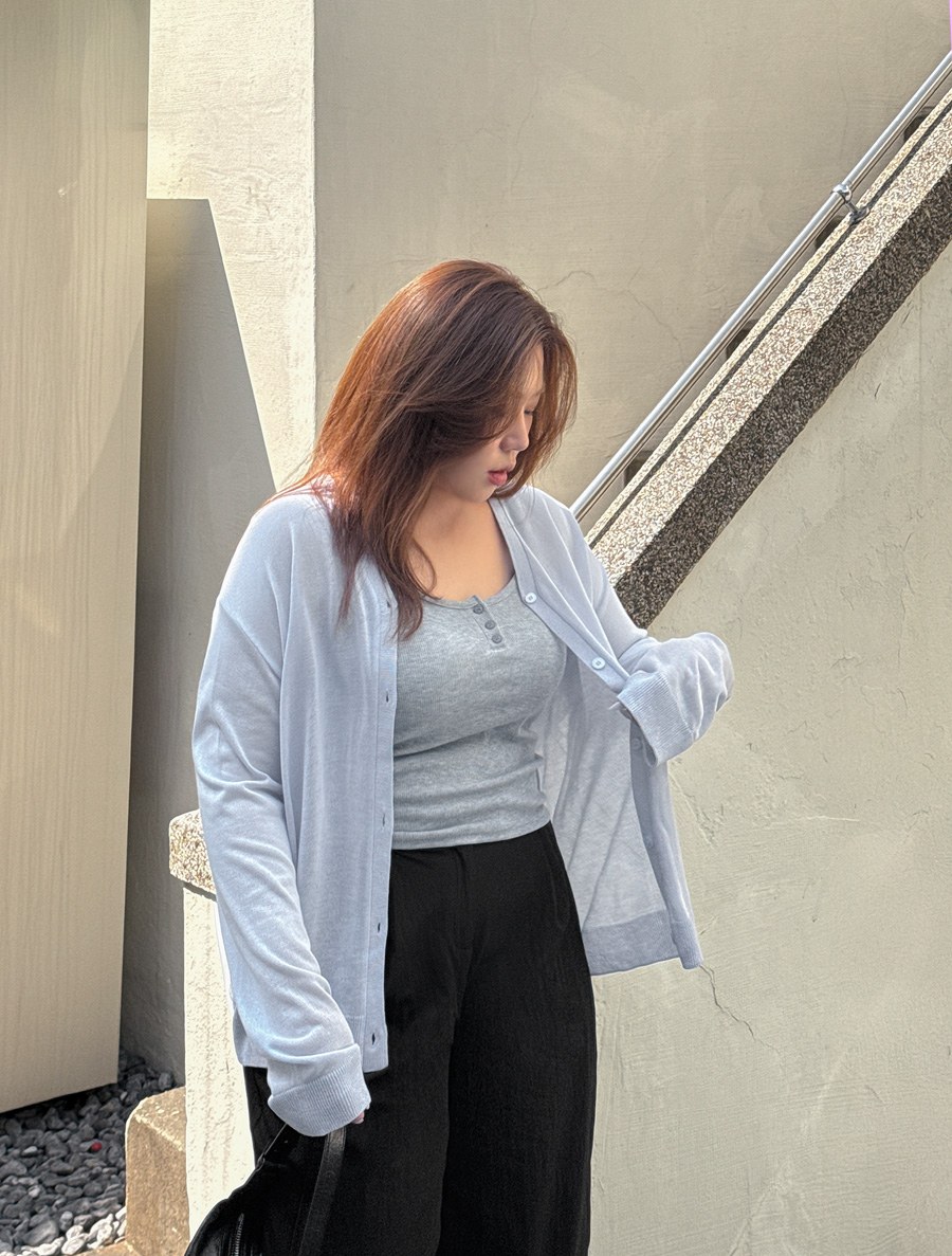 [EVELLET] The Sel D Basic Knit Cardigan