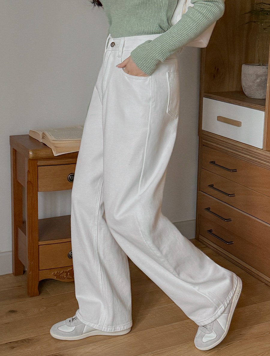 [Daily Pants]Unent Wide Cotton Pants