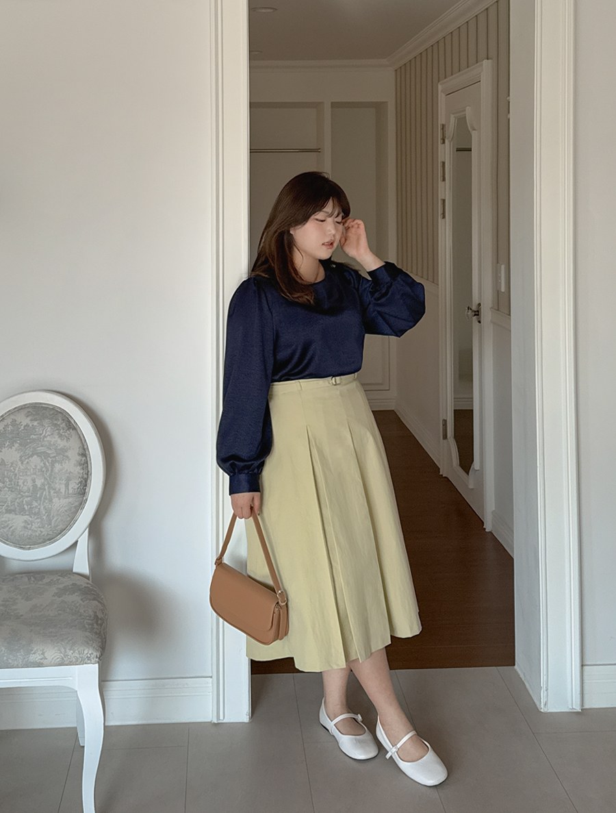 Benmurin BeltSET Pleats Skirt