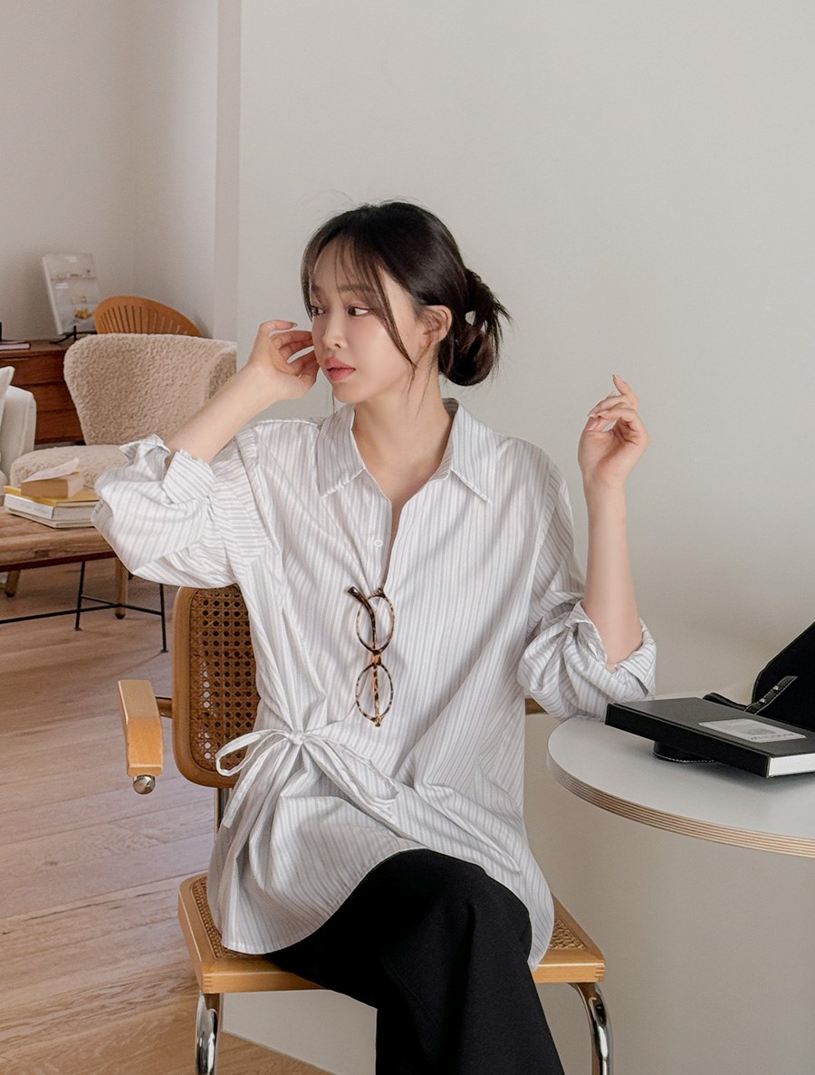 Viewleven wrap ST bowknot Shirt