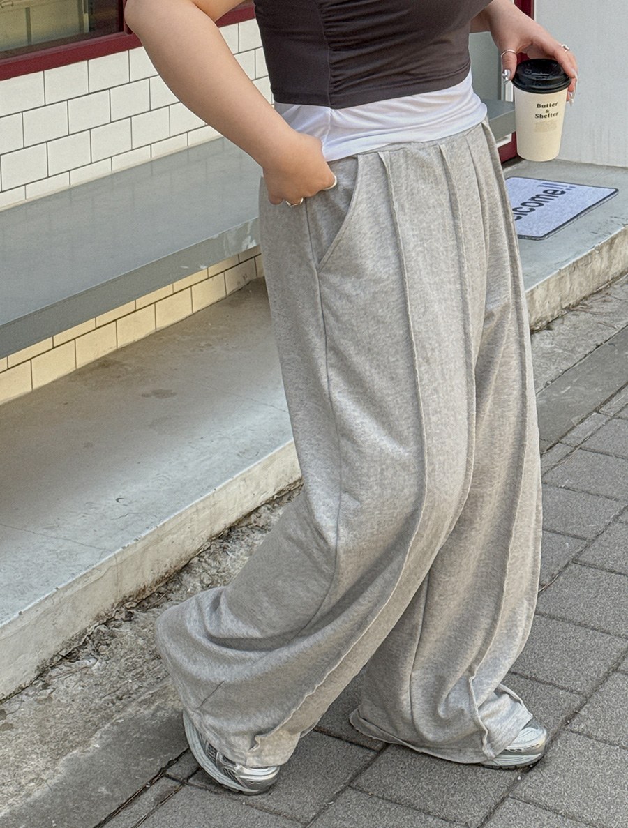 [EVELLET] Luenti Detail Wide Waistband Pants