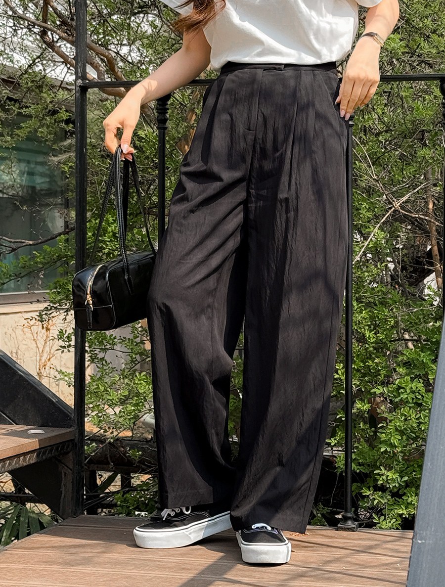 [EVELLET] Mentian Cool Tutu Wide Slacks