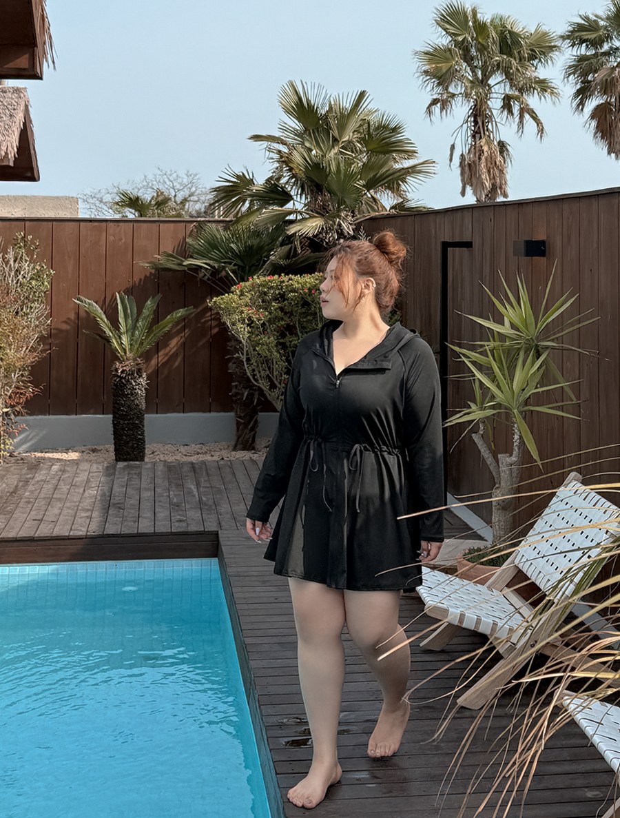 [EVELLET] Beringd Zip up rash guard