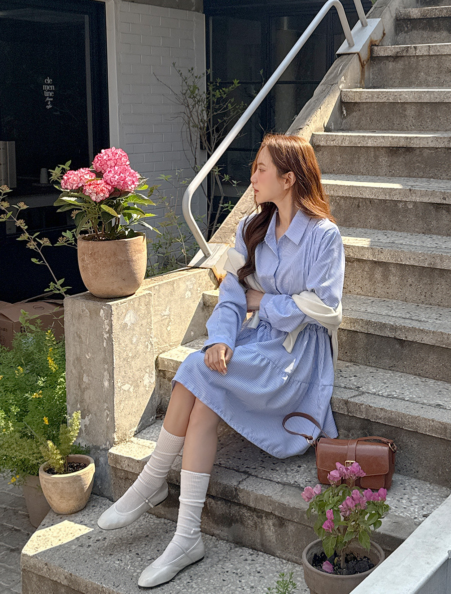 Ipua Pintuck String Collar Dress