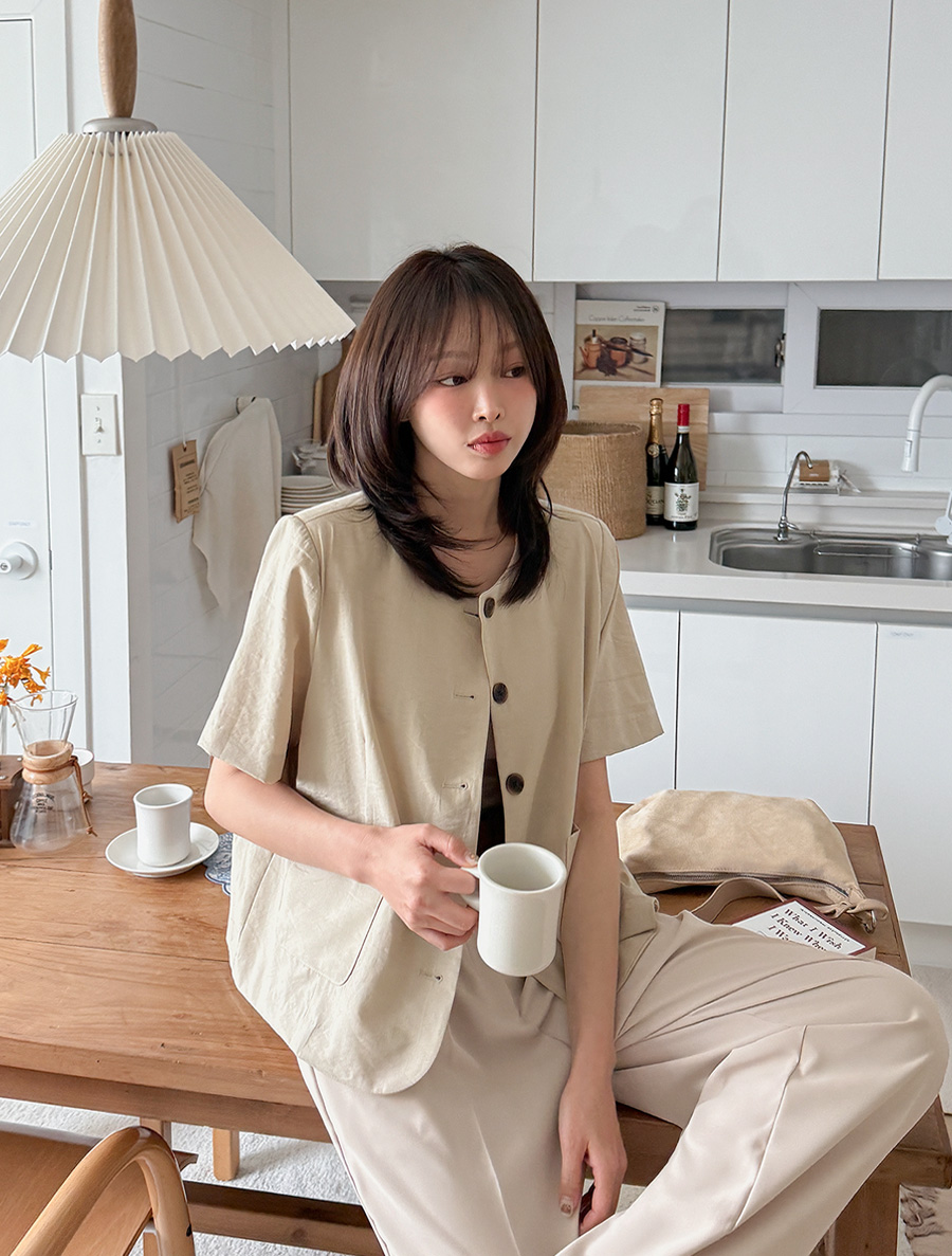 Remuben Basic No collar Jacket