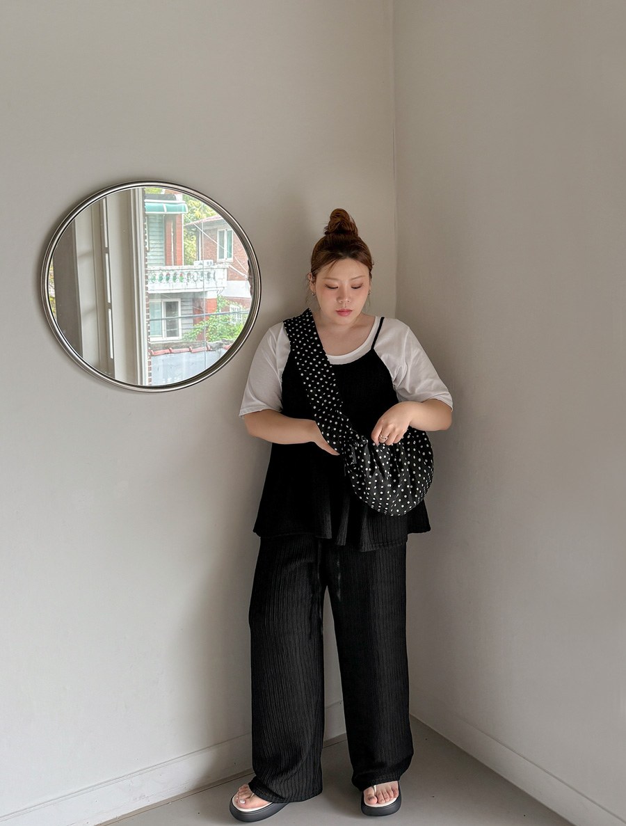 Shervienne Shirring Bustier Pants SET