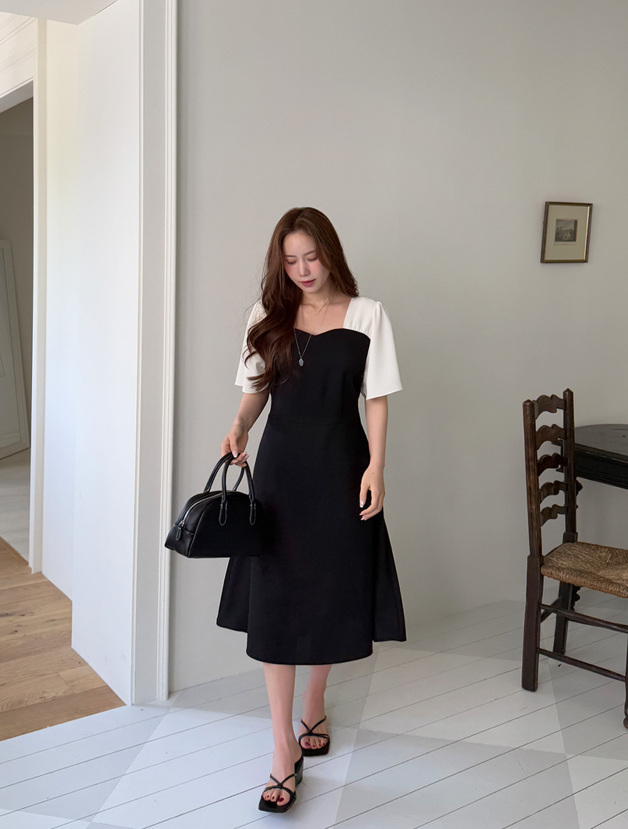 Deenu Heartneck Bowknot Dress