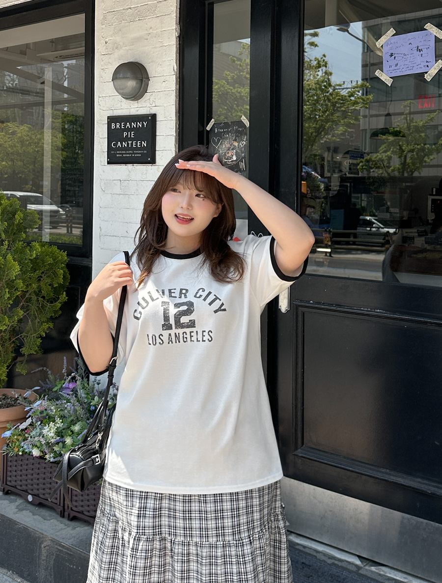 Burenmu Contrast Graphic Print T-shirt