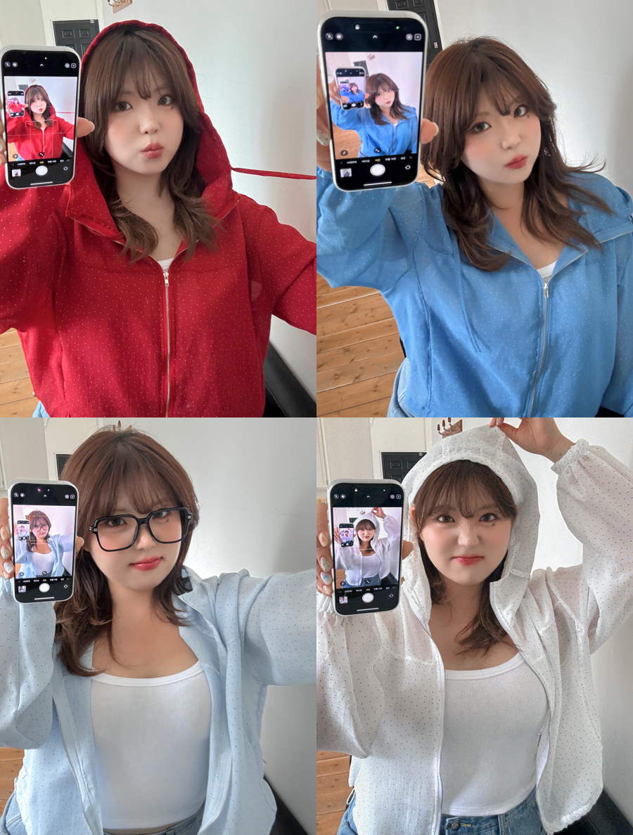 Beauborin Dot string Zip up Hoodies