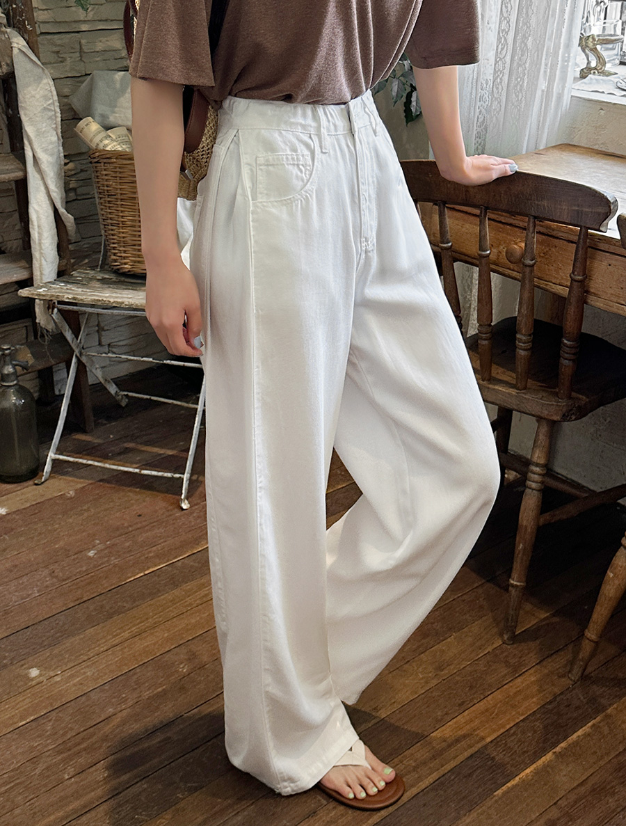 Wide Pintuck Lyocell Pants by Length of Bherin