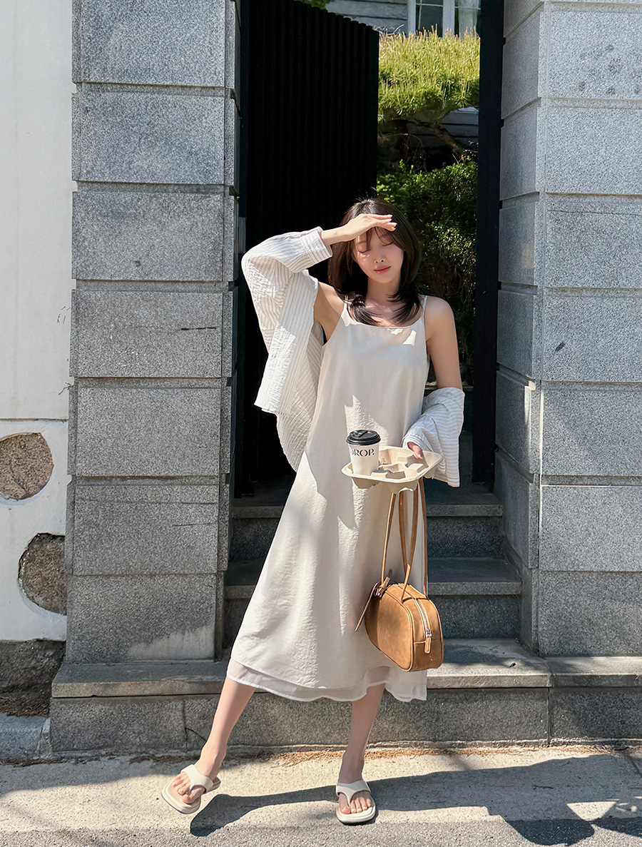 [EVELLET]Maitin Length Layered Bustier Dress